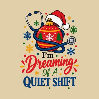 Nurse Christmas Stethoscope Quiet Shift Winter Nurse Shirt Top