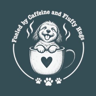 Fluffy Puppy Coffee Cup Heart Coffee Shop Shirt Dog Mom Gift