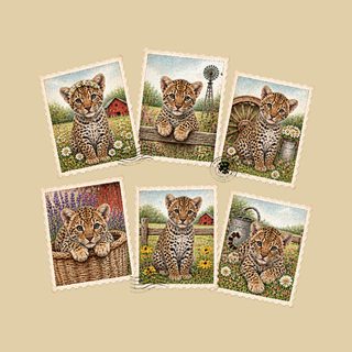 Vintage Postage Stamp Leopard Collection Comfort Colors T-Shirt