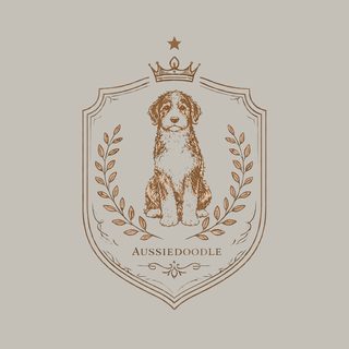 Aussiedoodle Royal Crest Elegant Vintage Dog Breed Crown Tee