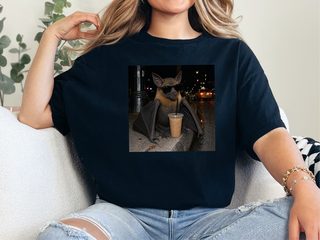 Cool Bat Drinking Coffee funny shirt - photo 3