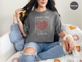 Galentine's Day Hos Before Bros Heart Mosaic funny shirt - photo 3