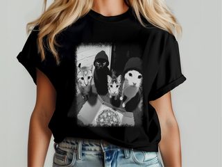 Cat Doorbell Pizza Box funny shirt - photo 4