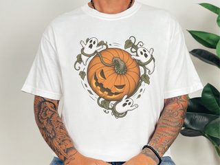 Spooky Ghost Pumpkin Vines funny shirt - photo 3
