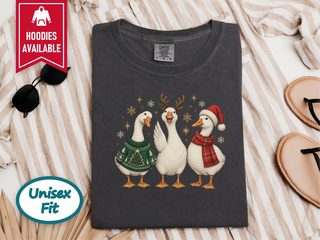Festive Geese Christmas Trio funny shirt - photo 4