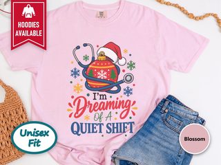 Nurse Christmas Stethoscope Quiet Shift funny shirt - photo 6