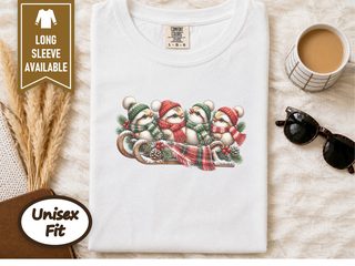 Cozy Winter Birds Sleigh doodle dog shirt - photo 1