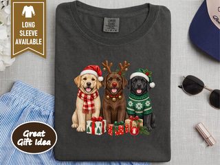 Three Labrador Christmas Dogs doodle dog shirt - photo 3