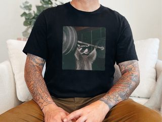 Raccoon Bodybuilding funny shirt - photo 2