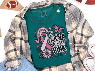 Pink Ribbon Butterfly Boho Rainbow funny shirt - photo 8