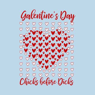 Galentine's Day Chicks Before Dicks Heart Mosaic Funny Anti-Valentine funny shirt