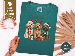 Christmas Goldendoodle Dog Trio doodle dog shirt - photo 6