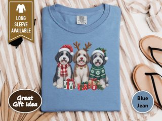 Three Sheepadoodle Christmas Dogs doodle dog shirt - photo 6