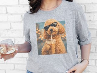 Cockapoo Iced Coffee Cool Dog doodle dog shirt - photo 3