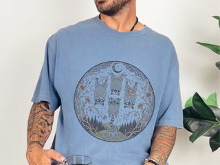 Raccoon Tree Branches Moon funny shirt - photo 5