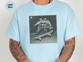 Raccoon At The Skatepark funny shirt - photo 3
