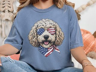 Patriotic Maltipoo Usa Flag doodle dog shirt - photo 5