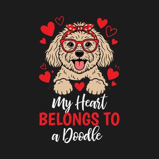 My Heart Belongs To A Doodle Comfort Colors Goldendoodle Tee Shirt