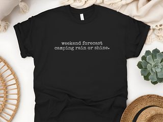Weekend Forecast Camping Rain Or Shine funny shirt - photo 5
