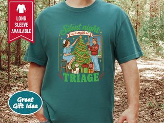Silent Night Triage Christmas Scene funny shirt - photo 6