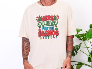 Festive Eggnog Christmas Typography funny shirt - photo 8
