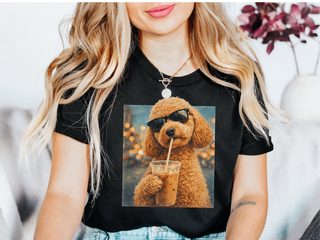 Cockapoo Iced Coffee Cool Dog doodle dog shirt - photo 1