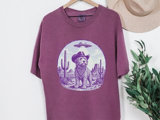 Vintage Goldendoodle Ufo doodle dog shirt - photo 5