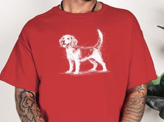 Beagle Sketch funny shirt - photo 4