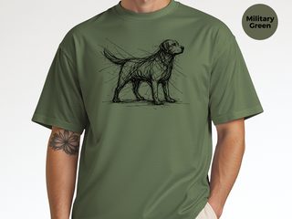 Labrador Retriever Sketch funny shirt - photo 8