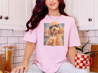 Comfort Colors Labradoodle Iced Coffee Cool Dog doodle dog shirt - photo 4