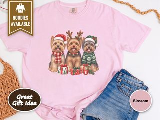 Festive Christmas Yorkie Trio doodle dog shirt - photo 3