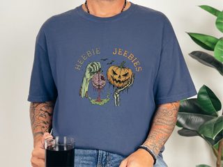 Zombie Brain Pumpkin Heebie Jeebies funny shirt - photo 7