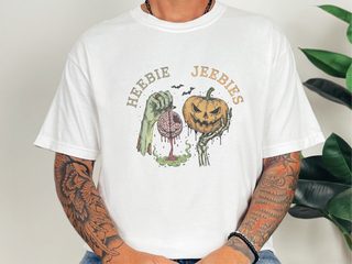 Zombie Brain Pumpkin Heebie Jeebies funny shirt - photo 1