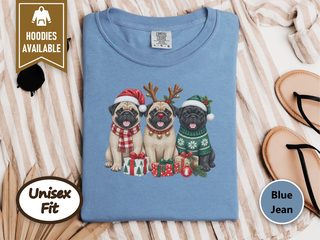 Christmas Pugs Holiday Trio doodle dog shirt - photo 6