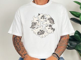 Ghost Playing With Dinosaurs funny shirt - photo 2