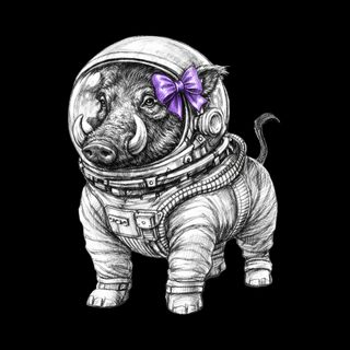 Warthog Astronaut Space Wild Boar Cosmonaut Sci-Fi Animal T-Shirt