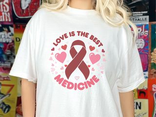 Blood Cancer Love Is The Best Medicine funny shirt - photo 1