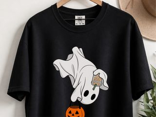 Flying Ghost Coffee Pumpkin Bucket funny shirt - photo 4