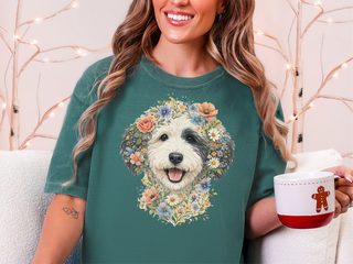 Comfort Colors Sheepadoodle Floral Face doodle dog shirt - photo 7