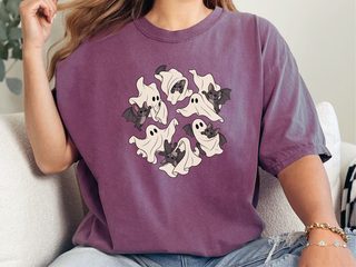 Cute Ghost Playing With Bat funny shirt - photo 5