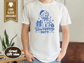 Christmas Goldendoodle Unwrapping Duty doodle dog shirt - photo 1