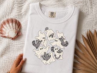 Ghosts Playing With Cool Raccoons funny shirt - photo 1