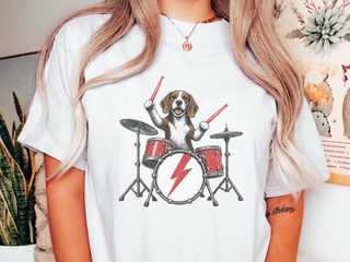 Beagle Rock Drummer doodle dog shirt - photo 1