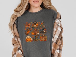 Colorful Dachshund Fall Activities Clipart doodle dog shirt - photo 6