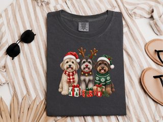 Christmas Schnoodle Dogs Trio doodle dog shirt - photo 2