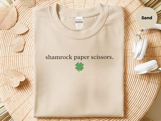 Shamrock Paper Scissors funny shirt - photo 2