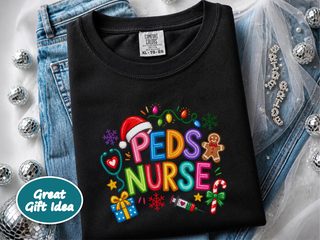 Christmas Peds Nurse Holiday Doodle funny shirt - photo 4