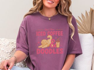 Iced Coffee, Doodles & Good Vibes doodle dog shirt - photo 5