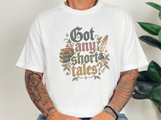 Gothic Lettering Stacked Books Quill funny shirt - photo 1