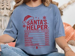 Santa's Helper Nutrition Label funny shirt - photo 6